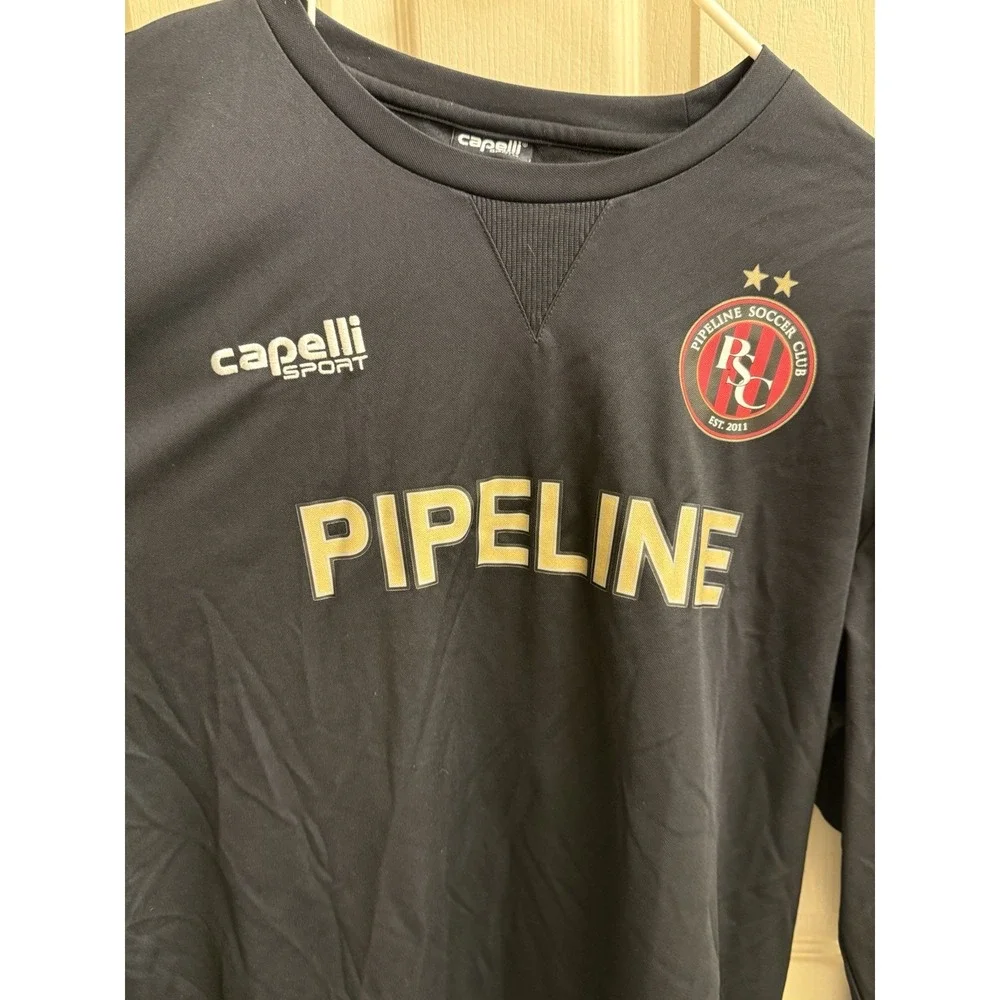 Capelli Sport Pipeline Mens‎ XL Soccer Club shirt long sleeve black